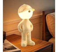 AoLa Creative Night Light A Little Shy Man, Funny LED Table Lamp Battery of Little Shy Man with Hat Shade Desk Lamp Romantic LED Bedside Lamp Children's Room Deco Table Lamp,Yellow