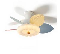 AoLa LED Ceiling Fan with Light Reversible Quiet 6-Speed Dimmable Ceiling Fan Light with Remote Control Modern Design for Bedrooms Living Rooms and Offices,A
