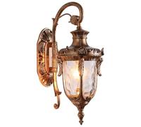 AoLa Outdoor Wall Light Vintage E27 Country House Bronze Wall Sconce Outdoor IP65 Waterproof Wall Lamp Hanging Aluminium Retro Lamp with Glass Shade for Villa Decoration Landscape Garden Lamp Balcony