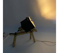 AoLa Wooden Table Lamp Dog DIY Adjustable with Switch and Plug Desk Lamp Modern Creative Design with Cable Bedside Lamp Children's Room Decoration Night Light E27 for Home Decoration Gifts