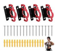Aolabela 4PCS Resistance Band Wall Anchors Gym Wall Anchor System Versatile Space-Saving Solution with Resistance Band Bar and Wall Anchors for Home Gym Workouts Strength Training