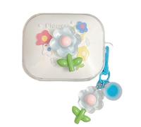 AOLABOKY Cover for XiaoMi Redmi Buds 5,Cute Cartoon Creative DIY Beautiful Design Headset Protection Case with Keychain for Girls Women (Floret)