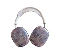AOLABOKY Cute Lovely Butterfly Design for AirPods Max Headphones, Lightweight Luxury IMD Cases for Women and Girls, Headphone Protective Case for AirPods Max (Silver)