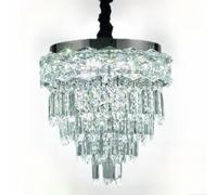 AOLALA Crystal Chandeliers for Dining Room,Modern Crystal Pendant Lighting Fixture,4 Tiers Small Ceiling Chandeliers for Kitchen Island Bedroom Entryway D12 X H 31" Clear Color