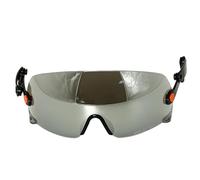 Aolamegs Safe ANSI Z87 Safety Glasses - OSHA Construction Hard Hat Visor Accessories,Upside Down Safety Helmet Goggle Replacement,Build in Tinted Lens Eye Protector,Block Dust/Anti-Glare
