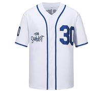 Aolapo 90s Outfit for Men,Sandlot 30 Jersey Rodriguez 30 Squints 5 Yeah-Yeah 11 Short Sleeve Baseball Jerseys for Men Women, 30 White Blue, XXL