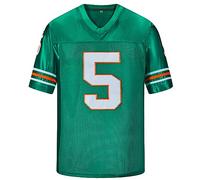 Aolapo Ray Finkle Jerseys 5 Ace Ventura Pet Detective Jim Carrey Football Jersey for Men, Green, Large