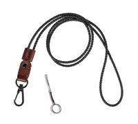 aolaso Lanyard Neck Strap, Leather Lanyard Keychain with Metal Clip for ID Badge Card Holder, Keys, Cellphone