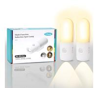 Aolawco 2-in-1 Magnetic Suction Motion Sensor Night Light Torches, Motion Sensor Lights Indoor, 1200 mAh USB Rechargeable Night Light Battery for Kids/Children, Bedroom, Hallway, Stair(2 Pack)