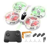 Aolawco Mini Drone for Kids with LED Lights, Mini Drone for Kids, Kids Drone with Altitude Hold, 3D Flip, Headless Mode and 3 Speeds, Kids Toys Gift for Christmas & Birthday Gifts for Children (White）