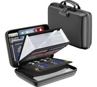 Aolawco Travel-Portable Fireproof Document Box, Hard Case Fire Proof Documents Storage Box with Lock, Inclub Folder Organiser, Fire&Waterproof Resistant for A4, Documents, Bill, Receipt