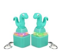 Aolcev 2PCS Lizard Button Keychain Sound Fidget Toys for Adults Rechargeable Anxiety Relief with Colourful Lights & Quacking Sound Portable Clicky for Office Travel, ADHD ADHD Anti Stress Gifts