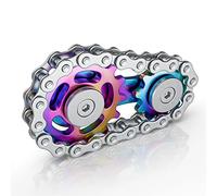 Aolcev Fidget Spinner Linkage Bike Chain Fidget Toy Stainless Steel Metal Sprocket Chain Gear Hand Spinner for ADHD Anxiety Autism Stress Relief Desk Toys Bicycle Chains Fidget-Toys for Kids Women Men