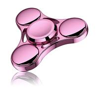 Aolcev Fidget Spinner Metal Toy Ultra Durable Toys Stainless Steel Bearing High Speed 3-5 Min Precision Brass Finger Spinner EDC ADHD Stress Relief Anxiety Hand Fidget Spinners for Kids Adults-Pink
