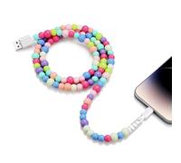 Aolcev for iPhone Charger Cable 3.3FT/1M [MFi Certified] 66W USB to Lighting Cute Beaded Phone Charging Cord Pearl Fast Charger Cable for iPhone 14 13 12 11 Pro Max XS XR X 8 7 6 Plus SE/iPad-Colorful