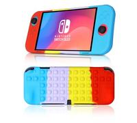 Aolcev for Nintendo Switch OLED Case Model 2021 Bubble Fidget Pop Anti Stress Toy for Kids Adults Soft Silicone Shock-Absorption & Anti-Scratch Protective Cover for Switch OLED Case