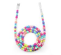 Aolcev USB C Charger Cable 1.5m 66W [MFi Certified] Type C Cable Fast Charging Beaded Phone Charger Cute Pearl USB to USB C Cables for iPhone 17/16 Pro Max, Samsung S26/S25 Ultra, iPad 11th-Colorful