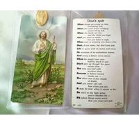 AOLDHYY St Jude Prayer Card with Medal Don't Quit Verse