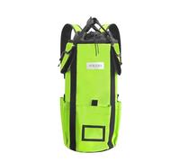 AOLEBA Arborist Rope Storage Bag Tree Climbing Rock Rope Bucket Backpack Rope Storage Bag Large Capacity 1680D Thicken Nylon Material with Hand Straps, Side Pockets - Neon Green