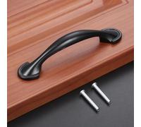 Aoleegatt 1 PC Bronze/Black Furniture Handles 76mm Cabinet Handles Closet Door Drawer Knobs Cupboard Wardrobe Kitchen Pulls with Screws(a)