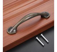 Aoleegatt 1 PC Bronze/Black Furniture Handles 76mm Cabinet Handles Closet Door Drawer Knobs Cupboard Wardrobe Kitchen Pulls with Screws(b)