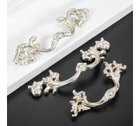 Aoleegatt 1 PC Kitchen Cabinets Sliding Door Knob Drawer Cupboard Dresser Pull 64/78/96mm Antique Silver Furniture Handle Home Decor(B)
