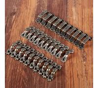Aoleegatt 10Pcs 30/33/21mm Metal Cabinet Knob Drawer Cupboard Floral Handle Pull Antique Furniture Handles Jewelry Box Pulls with Screws(c)