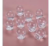 Aoleegatt 10Pcs Clear Crystal Glass Diamond Door Pull Handle Transparent Acrylic Knobs Kitchen Cabinet Drawer Knob Home Decor(Model C)