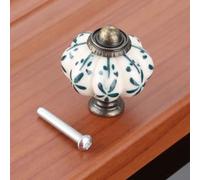 Aoleegatt 1Pc 38 * 33mm 43 * 41mm Retro Pumpkin Cabinet Knob Furniture Handles Ceramic Door Knobs Wardrobe Drawer Cupboard Kitchen Pull Handle(B 38x33mm)