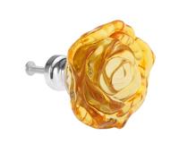 Aoleegatt 1Pc 50mm Rose Crystal Glass Clear Cupboard Cabinet Knob Drawer Pull Handle Furniture Kitchen Wardrobe Dresser Door Handles Knobs(I)