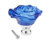 Aoleegatt 1Pc 50mm Rose Crystal Glass Clear Cupboard Cabinet Knob Drawer Pull Handle Furniture Kitchen Wardrobe Dresser Door Handles Knobs(G)