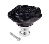 Aoleegatt 1Pc 50mm Rose Crystal Glass Clear Cupboard Cabinet Knob Drawer Pull Handle Furniture Kitchen Wardrobe Dresser Door Handles Knobs(F)