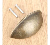 Aoleegatt 1Pc 80 * 30mm Zinc Alloy Kitchen Drawer Cabinet Door Handles Furniture Hardware Jewelry Chest Case Cupboard Shell Pull Knob Handle(Antique Bronze)