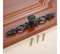 Aoleegatt 1pc Black Vintage Door Handles Antique Knobs and Handles for Kitchen Cabinets Cupboard Handles Closet Handle Furniture Hardware(D)
