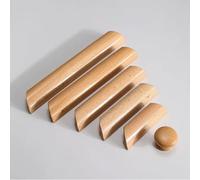 Aoleegatt 1Pc Kitchen Cabinet Handle Drawer Wood Furniture Wooden Door Drawer Knobs Cupboard Handles for Furniture Long Pulls Hardware(518-Beech Varnish-S)