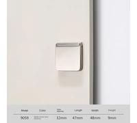 Aoleegatt 1Pc Wardrobe Furniture Hidden Handle Sliding Door Buckle Flat Handles and Knob Simple Drawer Invisible Concealed Pull(9059-Matt Neickel-32)