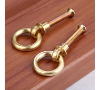 Aoleegatt 2 Pcs 20/25/30/35mm Vintage Jewelry Box Ring Knobs Furniture Cabinet Cupboard Wardrobe Door Pulls Handle Brass/Antique Bronze(20mm A)
