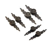Aoleegatt 2Pcs Antique Bronze European Flower Furniture Knobs & Handles Kitchen Doors Drawer Wardrobe Cabinet Pulls Handle Wooden Box Knob(Medium 73x15mm)