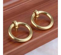 Aoleegatt 2Pcs Antique Drawer Cabinet Door Kitchen Pull Handle Knob Vintage Brass Jewelry Box Ring Knobs Furniture Hardware 20/25/30/35mm(35mm G)
