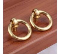 Aoleegatt 2Pcs Antique Drawer Cabinet Door Kitchen Pull Handle Knob Vintage Brass Jewelry Box Ring Knobs Furniture Hardware 20/25/30/35mm(25mm C)