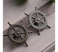 Aoleegatt 2PCS Nordic Cabinet Drawer Boat Rudder European Style Furniture Cabinet Wardrobe Wall Cabinet Door Creative Handle(Antique Bronze)