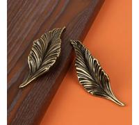 Aoleegatt 2Pcs Novelty Leaves Furniture Handles Cabinet Knobs and Handles Drawer Wardrobe Door Kitchen Handle Furniture Hardware(C)