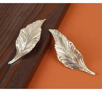Aoleegatt 2Pcs Novelty Leaves Furniture Handles Cabinet Knobs and Handles Drawer Wardrobe Door Kitchen Handle Furniture Hardware(B)
