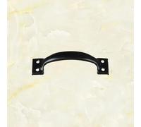 Aoleegatt 4 inch Black Bow Type Old Iron Handle Painted Wooden Door Drawer Door Handle(Black-10pcs)