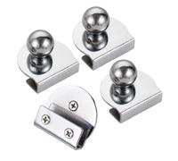 Aoleegatt 4 PCS Glass Door Handle Showcase Office Kitchen Bathroom No Drilling Pull Knob Clamp Home Decor for 5-8mm Thickness Glass