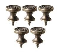 Aoleegatt 5Pcs Mini Jewelry Wooden Box Case Pulls Knob Cupboard Door Dresser Drawer Cabinet Zinc Alloy Furniture Handles and Knobs 16 * 20mm