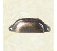 Aoleegatt 98MM Long Antique Cabinet Retro Shell Handle Iron Drawer Wardrobe Cabinet Handle(Antique Brass -10pcs)