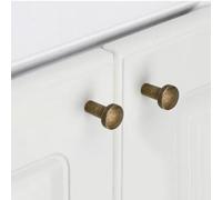 Aoleegatt American Retro Vintage Vintage Pull Wardrobe Drawer Antique Copper Wardrobe Handle European Cabinet Door Cabinet Handle(A-Brass-SingleHole)