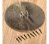 Aoleegatt Antique Bronze Retro Chinese Ancient Furniture Door Lock Latch Plate Handle Pulls Knocker for Drawer Cabinet Cupboard JewelryBox