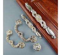 Aoleegatt Antique Silver Handle for Furniture Hardware Kitchen Cabinets Door Drawer Knob Wardrobe Cupboard Dresser Pulls Vintage Handles(178mm)